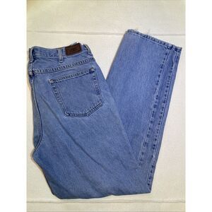 Vintage LL Bean Jeans Denim Pants Blue Mens Size 35x34 Made‎ In Mexico 90's